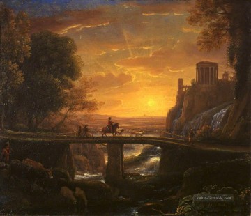  Bild Kunst - Imaginäre Ansicht von Tivoli Landschaft Claude Lorrain